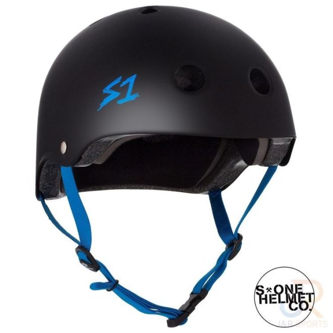 Bukósisak S-One Lifer Matte Black Cyan