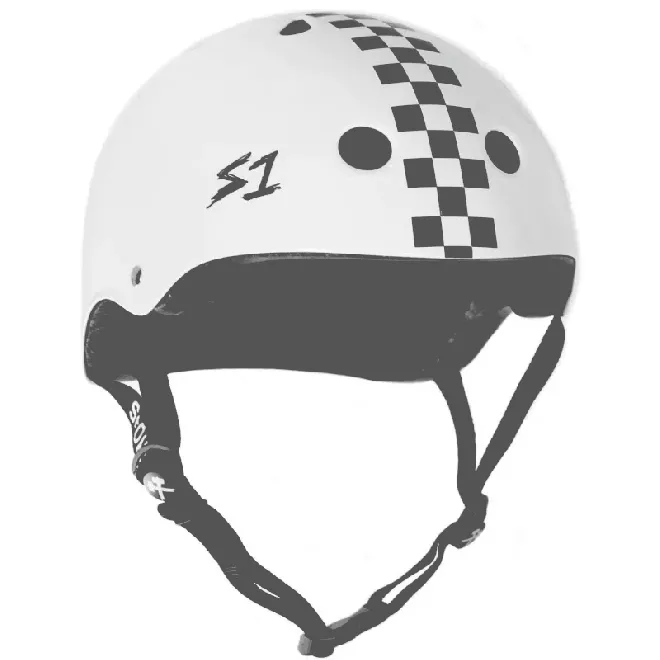 Bukósisak S-One Mega Lifer White With Checker